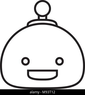 Cartoon robot icon over white background, vector illustration Stock Vector