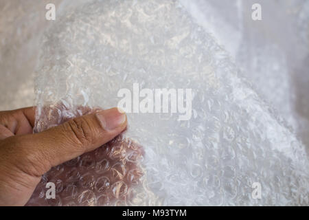 The Air bubble for packing inside box. Stock Photo