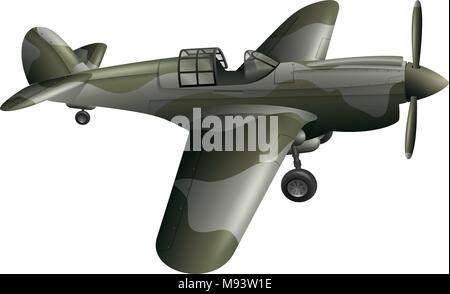 Fight airplane on white background illustration Stock Vector