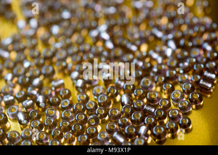 macro of small glass beads Stock Photo