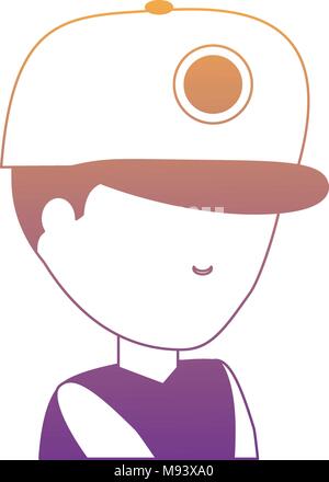 boy wearing a cap icon over white background vector illustration Stock ...