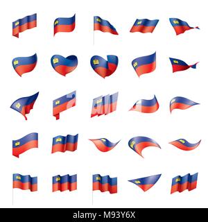 liechtenstein flag, vector illustration Stock Vector