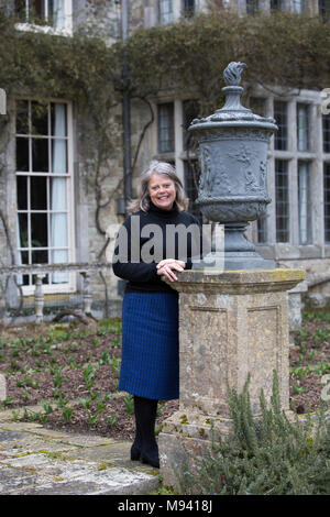 Châtelaine of Parham, Lady Emma Barnard, Parham House and Gardens, Elizabethan House, Storrington, West Sussex, England, UK Stock Photo