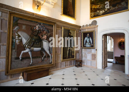 Châtelaine of Parham, Lady Emma Barnard, Parham House and Gardens, Elizabethan House, Storrington, West Sussex, England, UK Stock Photo