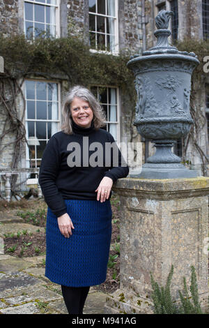 Châtelaine of Parham, Lady Emma Barnard, Parham House and Gardens, Elizabethan House, Storrington, West Sussex, England, UK Stock Photo