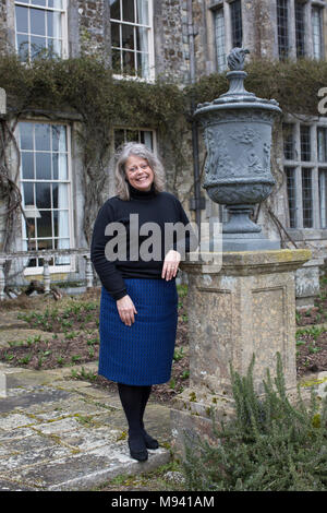 Châtelaine of Parham, Lady Emma Barnard, Parham House and Gardens, Elizabethan House, Storrington, West Sussex, England, UK Stock Photo