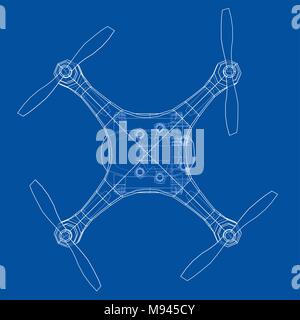 Qadrocopter or drone. Vector Stock Vector