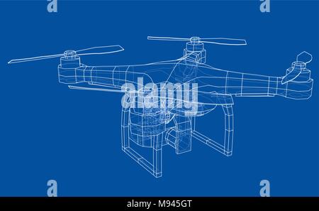 Qadrocopter or drone. Vector Stock Vector