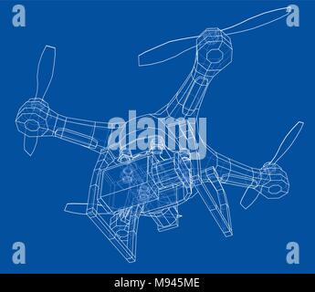 Qadrocopter or drone. Vector Stock Vector