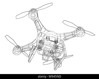 Qadrocopter or drone. Vector Stock Vector
