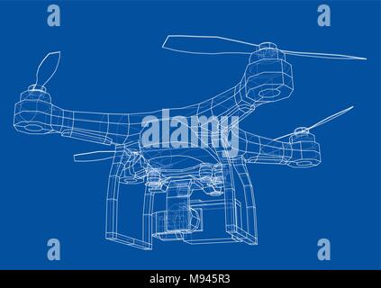 Qadrocopter or drone. Vector Stock Vector