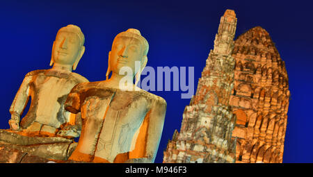 Wat Chaiwatthanaram, a Buddhist temple in the city of Ayutthaya Historical Park, Thailand Stock Photo