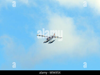 A seaplane in the air. Stock Photo