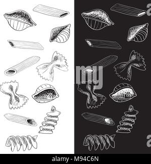Pasta. Hand drawn sketch Stock Vector