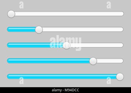 Blue and gray slider bars Stock Vector
