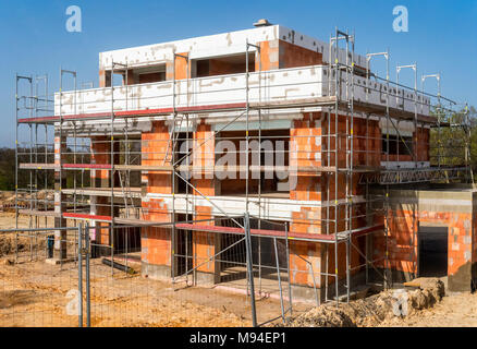Shell in massive construction in a development area Stock Photo
