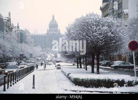 Prague, Czech Republic in January 2002 Stock Photo
