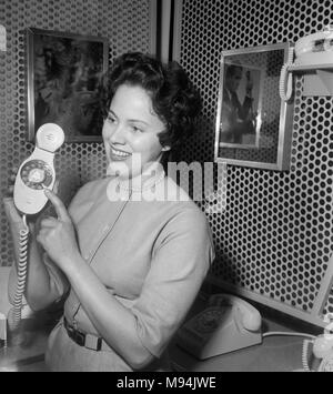 Trade show booth for Ma Bell in California, ca. 1961. Stock Photo