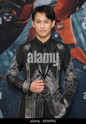 Wesley Wong arrives at the global premiere of Pacific Rim Uprising at the  TCL Chinese Theatre on Wednesday, March 21, 2018, in Los Angeles. (Photo by  Jordan Strauss/Invision/AP Stock Photo - Alamy