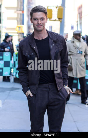 American actor Patrick Schwarzenegger is seen in Manhattan's Soho