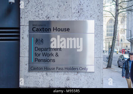 Department for Work & Pensions at Caxton House in Westminster, London Stock Photo