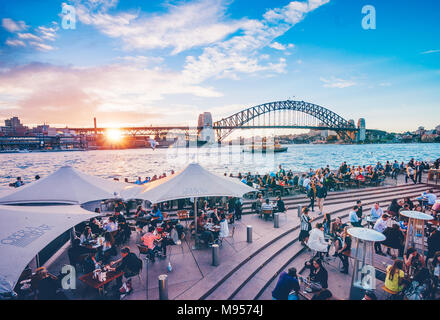 Sunset Over Sydney Harbour Bridge and Opera House Stock Photo - Alamy