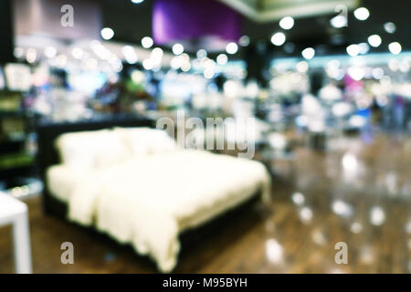 Blur background of furniture shop Stock Photo