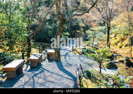 Tenryuji temple, garden scenery in Kyoto, Japan Stock Photo