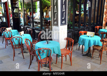 GRANADA, SPAIN - OCTOBER 16, 2017: Spanish restaurant serving national food Stock Photo