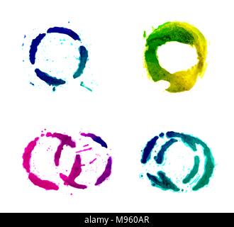 Set of multicolored round spots Stock Vector