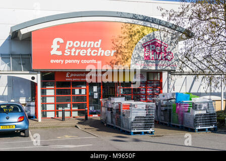 A branch of Poundstretcher, a discount store in Broadstairs Stock Photo
