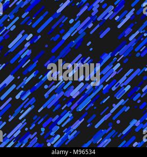 Geometrical diagonal rounded stripe background pattern - vector illustration from blue stripes with shadow effects Stock Vector