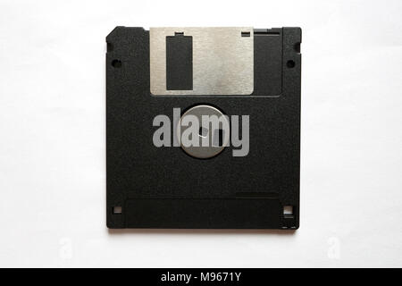 Rear of computer floppy disk Stock Photo
