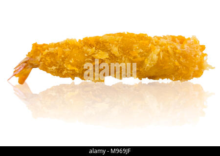 Ebi Fry or Deep Fried Breaded Prawn Shrimp isolated on white Stock Photo