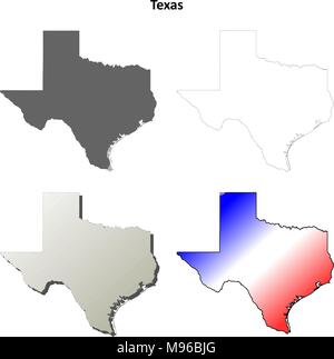 texas tx state map with usa american flag black and white vector ...