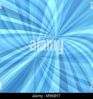 Abstract curved ray burst background - vector graphic from curves in light blue tones Stock Vector