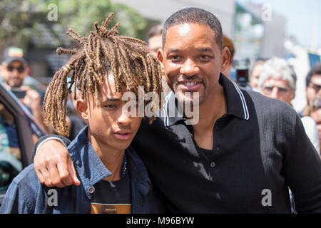 Cannes, France, June 21 2016, Will Smith and son Jaden Team Up for Cannes Lions Festival © ifnm Stock Photo