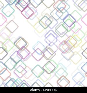 Seamless geometric square background pattern - vector graphic from random diagonal squares with opacity effect Stock Vector