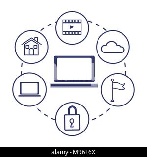 Social media symbols Stock Vector