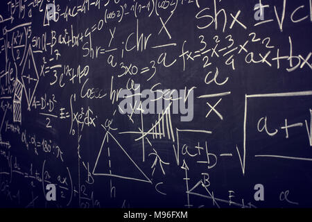 math formula on slate blackboard Stock Photo