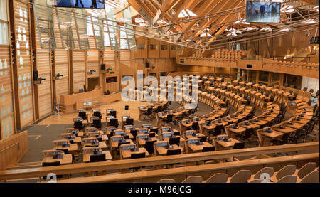 Internal view of The Scottish Parliament Building in Edinburgh Scotland UK Stock Photo