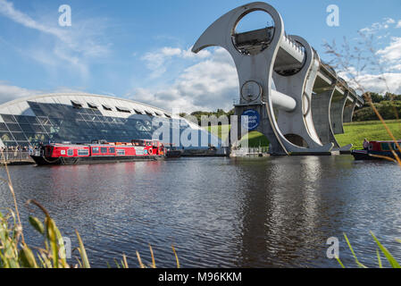 The Falkirk Wheel boat lift  Lime Road Tamfourhill Falkirk Stirlingshire UK. Stock Photo