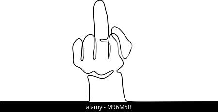 Hand showing middle finger Stock Vector