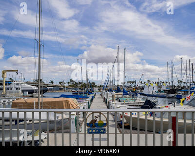 Beautiful harbor in Long Beach, Los Angeles County, California Stock Photo
