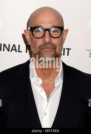 NEW YORK, NY - MARCH 22: Stanley Tucci attends the 'Final Portrait' New York screening at Guggenheim Museum on March 22, 2018 in New York City.   People:  Stanley Tucci Stock Photo