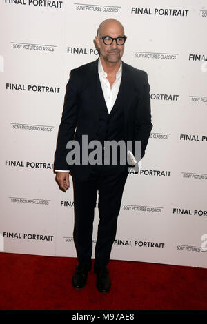 NEW YORK, NY - MARCH 22: Stanley Tucci attends the 'Final Portrait' New York screening at Guggenheim Museum on March 22, 2018 in New York City.   People:  Stanley Tucci Stock Photo