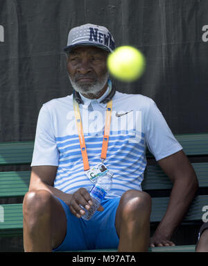 KEY BISCAYNE, FL -MARCH 22: Richard Williams on day 10 of the Miami Open at Crandon Park Tennis Center on March 22, 2018 in Key Biscayne, Florida.    People:  Richard Williams Stock Photo