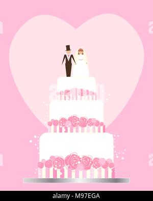 bride and groom heart love flowers wedding Stock Vector Image & Art - Alamy