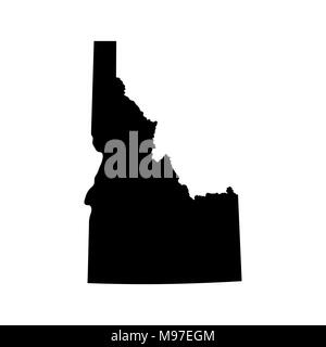 map of the U.S. state of Idaho  Stock Vector