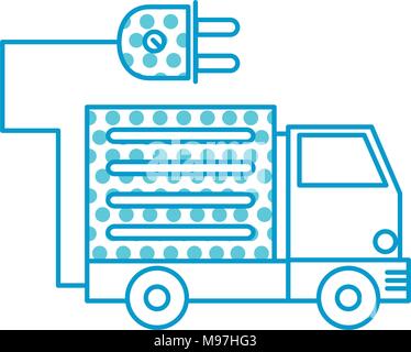 eco truck vehicle with energy connector Stock Vector Image & Art - Alamy